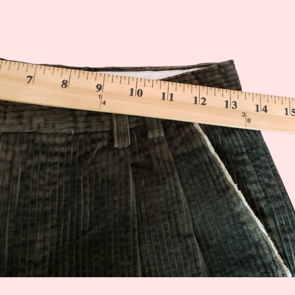 Vitto Niero Vintage Green Olive Corduroy Pants Size 29 - Picture 10 of 16